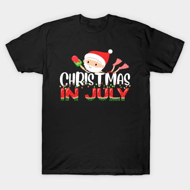 christmas in july watermelon ice pops, fun christmas in july T-Shirt by IYearDesign
